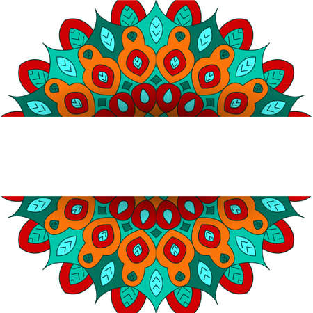 Flower mandala background for cards, prints, textile and coloring books.のイラスト素材