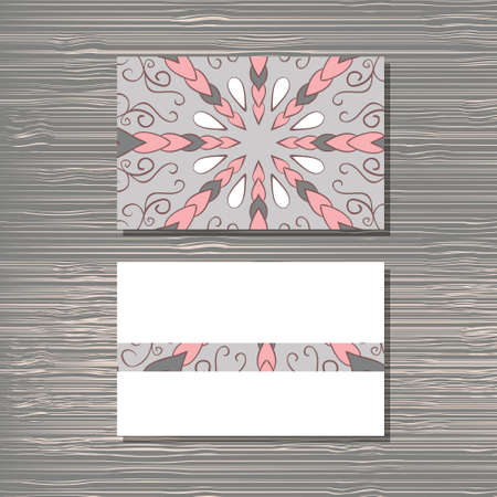 Creative template for designer, photographer or studio.   editable pattern with front and back side visit cards. Watercolor styleのイラスト素材