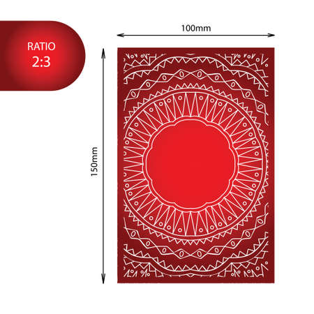 Flower mandala wedding invitation - hand drawn  pattern. Perfect for laser cutting.のイラスト素材