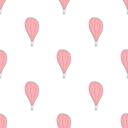 Cartoon airballoons seamless pattern.  illustration. Perfect for print, wall, nursery decorのイラスト素材