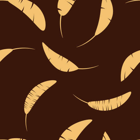 Flat style feather seamless pattern for t-shirt, coloring books and tattoo.  illustrationのイラスト素材