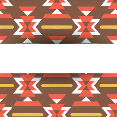 Tribal aztec pattern with place for text.  illustrationのイラスト素材