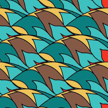 Seamless pattern with leaves in . Perfect for scrapbook projects, wrapping paper, textileのイラスト素材