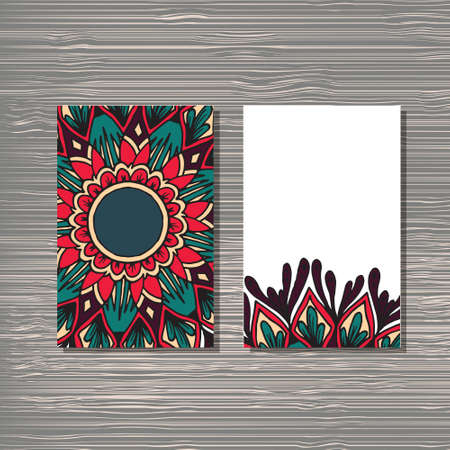 Creative template for designer, photographer or studio.   editable pattern with front and back side visit cards.のイラスト素材