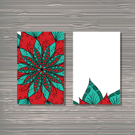 Creative template for designer, photographer or studio.   editable pattern with front and back side visit cards.のイラスト素材