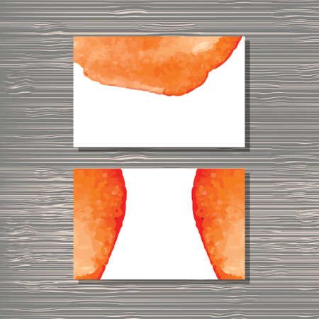 Creative template for designer, photographer or studio.   editable pattern with front and back side visit cards. Watercolor styleのイラスト素材