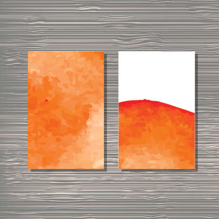 Creative template for designer, photographer or studio.   editable pattern with front and back side visit cards. Watercolor styleのイラスト素材