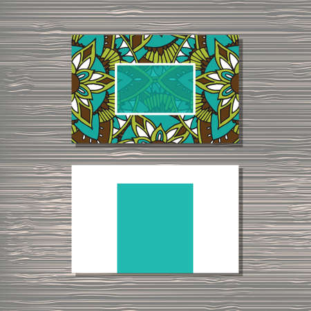 Creative template for designer, photographer or studio.   editable pattern with front and back side visit cards.のイラスト素材