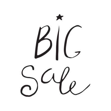 Big sale lettering for your design. Vector illustration.のイラスト素材
