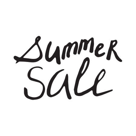 Summer sale lettering for your design. Vector illustration.のイラスト素材