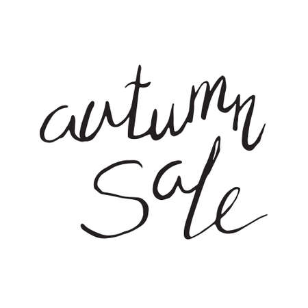 Autumn sale lettering for your design. Vector illustration.のイラスト素材
