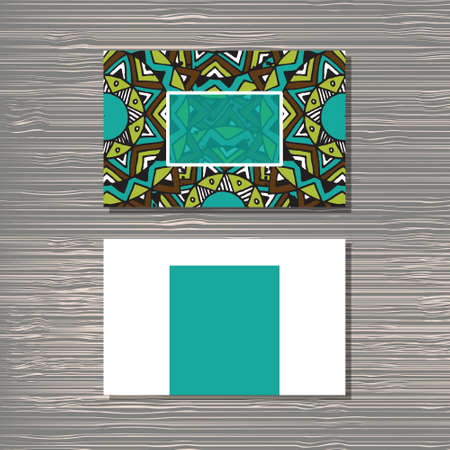 Creative template for designer, photographer or studio.   editable pattern with front and back side visit cards.のイラスト素材