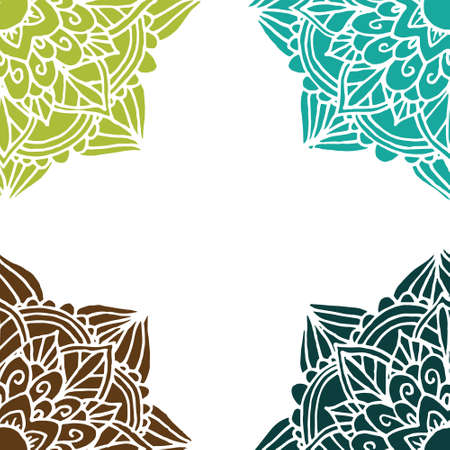 mandala pattern for coloring book and adults. Made by trace from personal hand drawn sketch.のイラスト素材