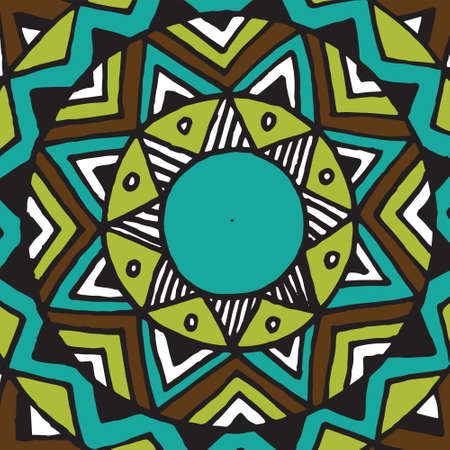 Flower mandala tile - 
pattern. Perfect for web, textile.のイラスト素材