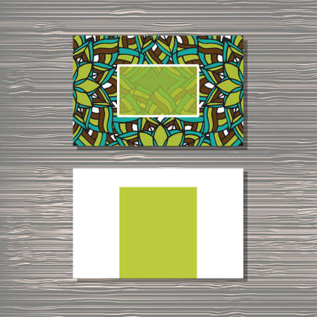 Creative template for designer, photographer or studio.   editable pattern with front and back side visit cards.のイラスト素材