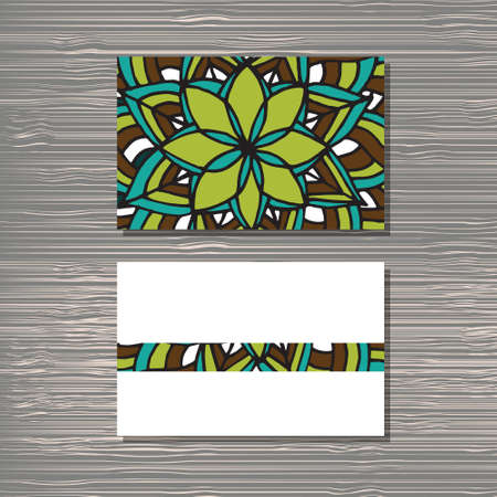 Creative template for designer, photographer or studio.   editable pattern with front and back side visit cards.のイラスト素材