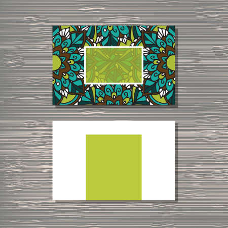 Creative template for designer, photographer or studio.   editable pattern with front and back side visit cards.のイラスト素材