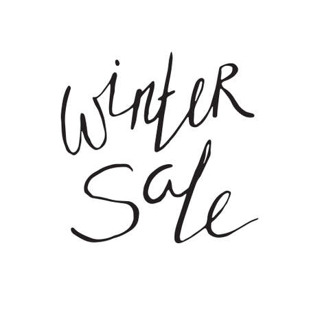 Winter sale lettering for your design. Vector illustration.のイラスト素材
