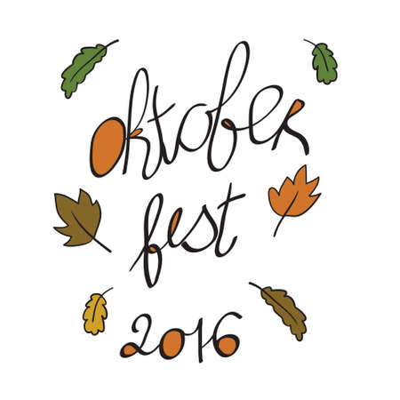 oktoberfest festival pattern in . Lettering for your designのイラスト素材