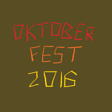 oktoberfest festival pattern in vector. Lettering for your designのイラスト素材