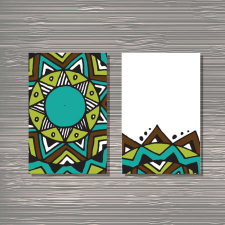 Creative template for designer, photographer or studio.   editable pattern with front and back side visit cards.のイラスト素材