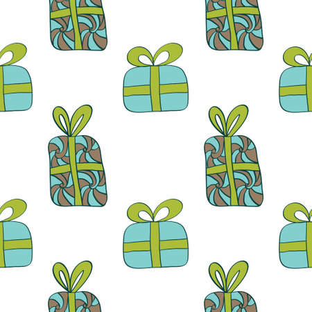 Merry christmas seamless pattern for your creative design. Vector illustrationのイラスト素材