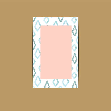 Cards template in watercolor style in . Perfect for scrapbook, invitations and birthday cardsの写真素材