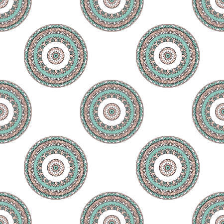 Creative mandala seamless pattern for textile and wrapping paper.の写真素材