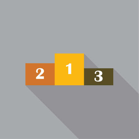 Podium icon in flat style for web, infographics and creative designのイラスト素材