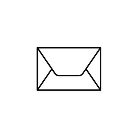 Mail icon in outline style for web and infographics. Isolated vector illustrationのイラスト素材