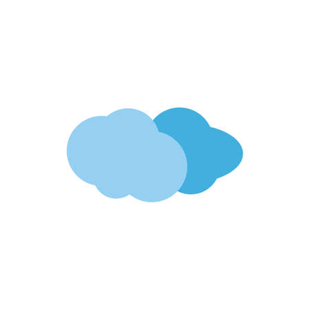 Clouds icon in flat style for web, infographics and creative design. Vector illustrationのイラスト素材