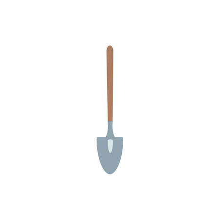 Shovel icon in flat style for web, infographics and creative design. Vector illustrationのイラスト素材