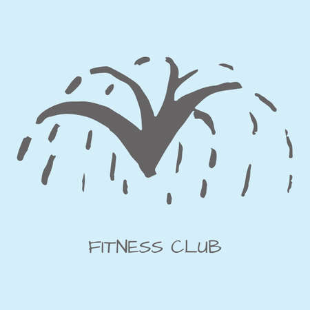 Unusual logo in simple scandinavian style  for yoga studio, holistic center and alternative medicineのイラスト素材