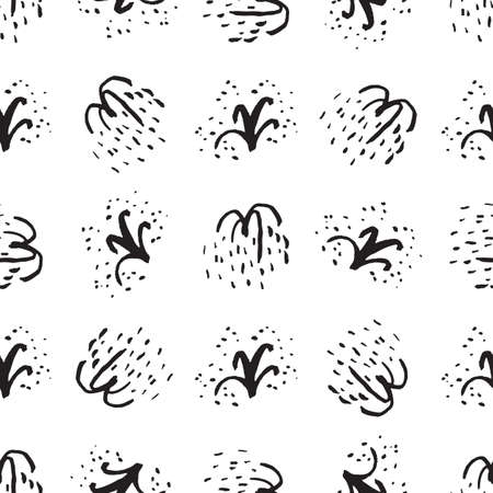 Seamless pattern with fireworks in simple scandinavian style  for scrap booking, wrapping paper and creative design. Vector illustrationのイラスト素材