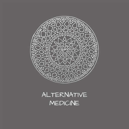 Logo in arabic style  for yoga studio, holistic center and alternative medicineのイラスト素材