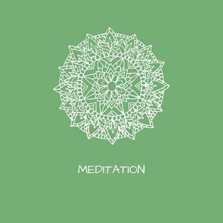 Logo in arabic style  for yoga studio, holistic center and alternative medicineのイラスト素材