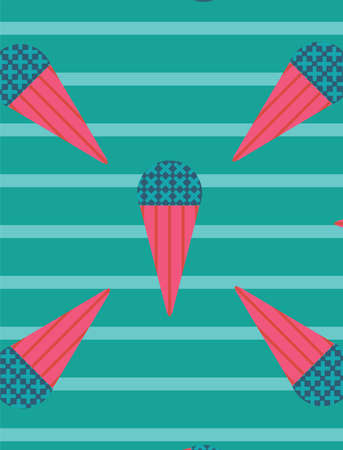 Organizer Cover in Scandinavian Style with Ice-cream Pattern. Perfect for Print, Template, Book....