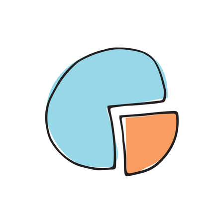 Data graphic icon in hand drawn style for web, infographics and creative designのイラスト素材