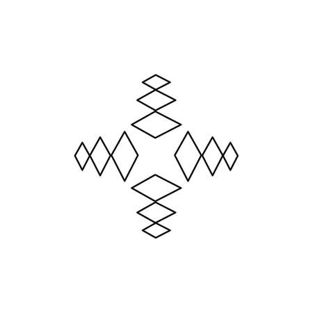 Aztec pattern in simple style for logo, print and creative design. Vector illustrationのイラスト素材