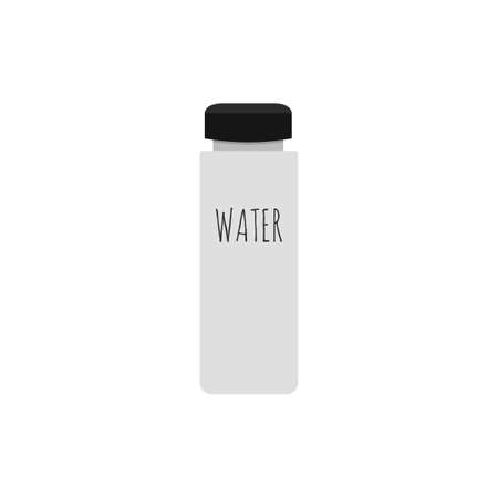Bottle icon in flat style for web and creative design. Isolated on white. Vector illustrationのイラスト素材