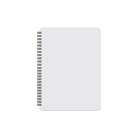 Notebook icon in flat style for web and creative design. Vector illustration. Isolated on whiteのイラスト素材