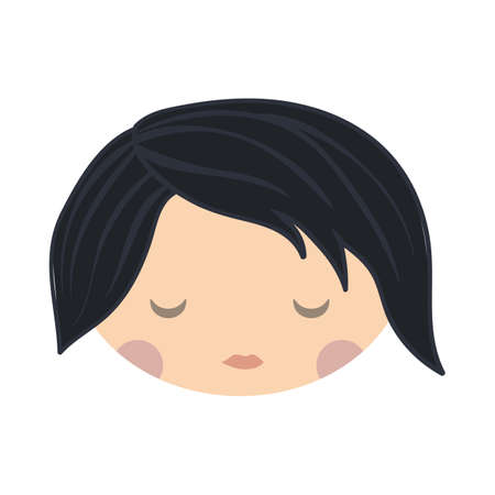 Kids character in flat style for web, infographics and creative design. Vector illustration. Isolated on white backgroundのイラスト素材
