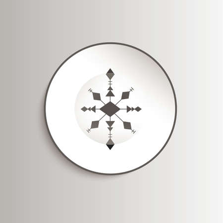 Plate with aztec pattern - template for prints, fabric and tattoo. Vector illustration.のイラスト素材