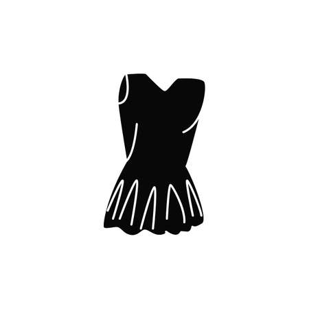Petal dress icon in simple styleのイラスト素材