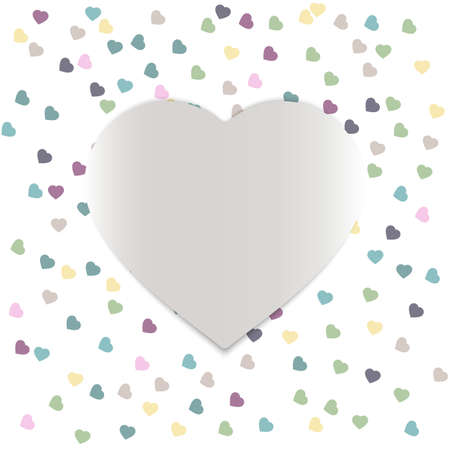 Pattern with hearts in scandinavian style. Vector illustration for print, paper, holiday card.のイラスト素材