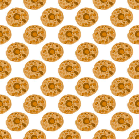 Shrovetide seamless pattern festive design. Puncake vector illustrationのイラスト素材