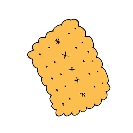 Cookies icon in hand drawn style. For print, package, menu. Vector illustrationのイラスト素材