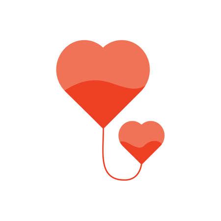 Donor blood icon in flat style. For web, medicine and education. Vector illustrationのイラスト素材