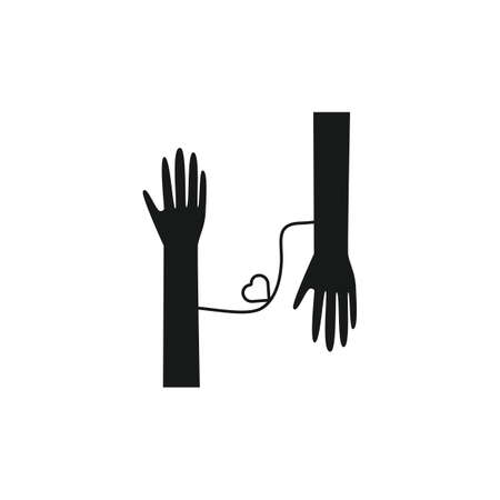 Donor blood icon in simple style. For web, medicine and education. Vector illustrationのイラスト素材