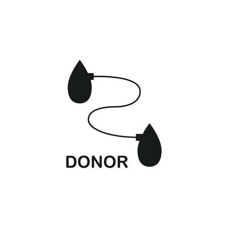 Donor blood icon in simple style. For web, medicine and education. Vector illustrationのイラスト素材